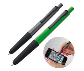 Bolígrafo plástico con almohadilla de toque.